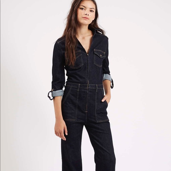 topshop boiler suit denim